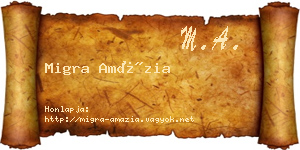 Migra Amázia névjegykártya